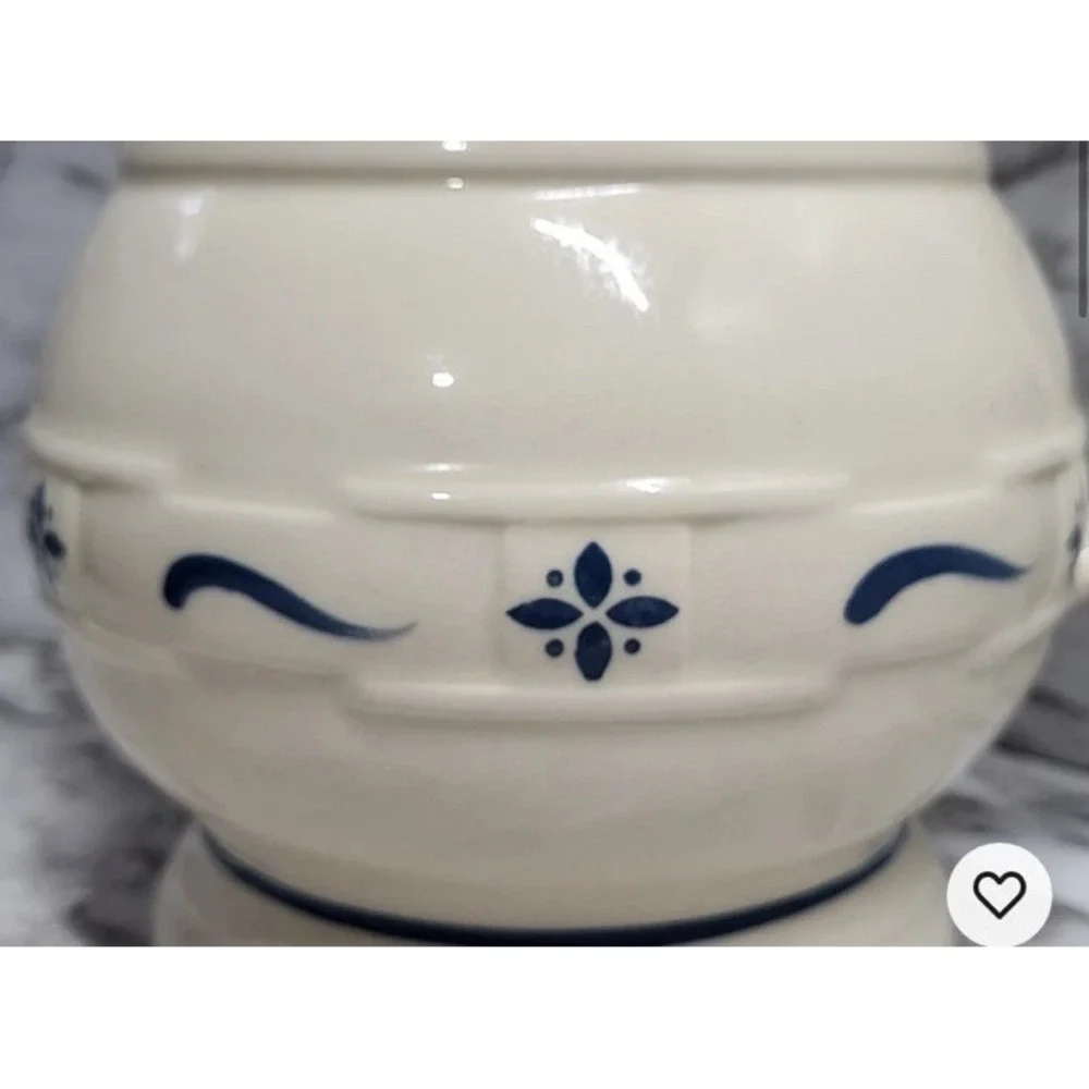Vintage 1991‎ Large Longaberger Pitcher. Woven Traditions. Blue Classic Heavy